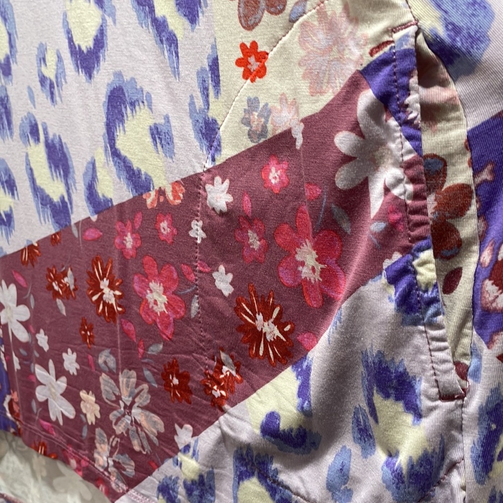 Logo Lori Goldstein Multicolored Patchwork Look T… - image 2